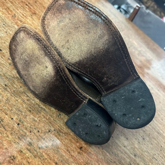 Old west cowboy boots sz 20 big kids 2/3 leather - Picture 6 of 6